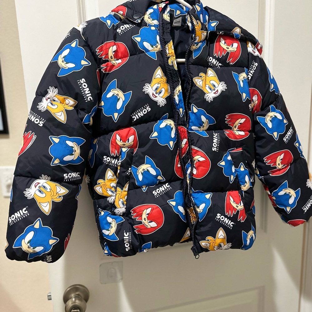 H&M Kids Water Repellant Puffer Jacket - Sonic & Friends